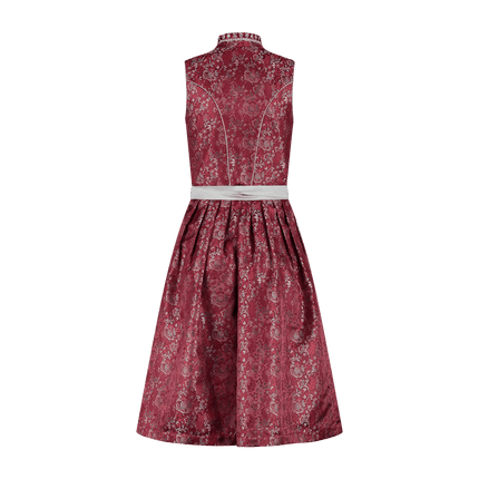 Bordeaux Rode Dirndl Jurk Oktoberfest Dames Kant 2 delig van Haus Huberts koop je bij Partywinkel