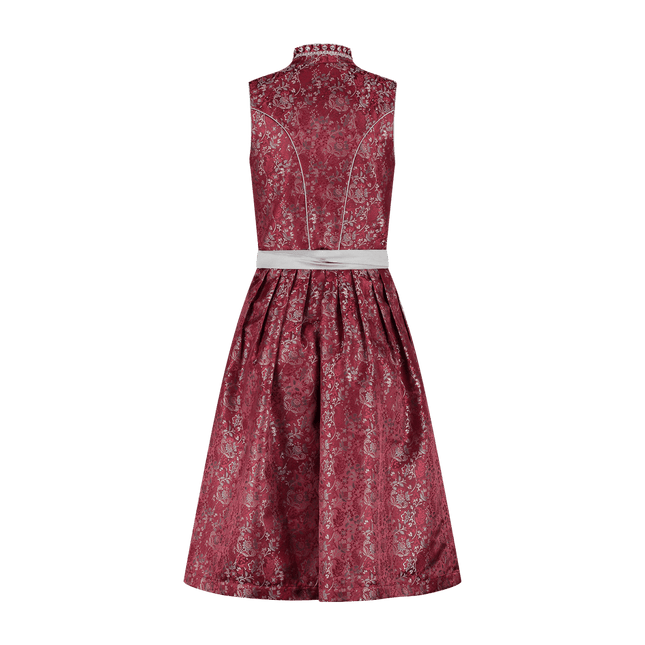 Bordeaux Rode Dirndl Jurk Oktoberfest Dames Kant 2 delig van Haus Huberts koop je bij Partywinkel