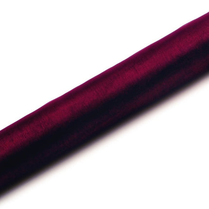 Bordeaux Rode Organza Stof 36cm 9m van Partydeco koop je bij Partywinkel