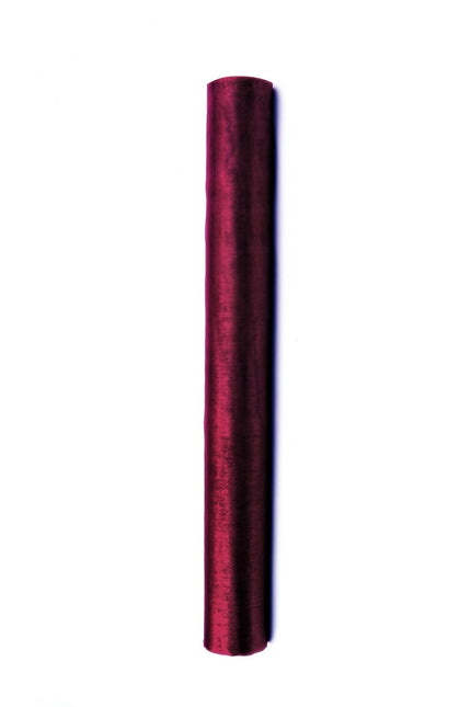 Bordeaux Rode Organza Stof 36cm 9m van Partydeco koop je bij Partywinkel