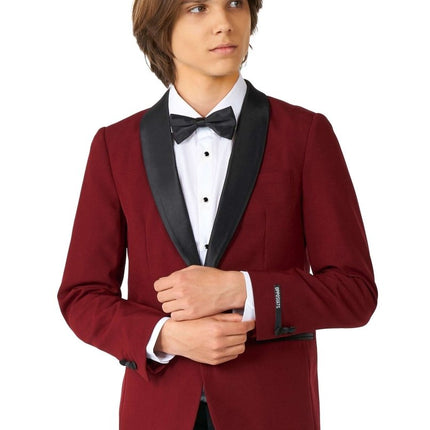 Bordeaux Rode Smoking Jongen Tiener OppoSuits van OppoSuits koop je bij Partywinkel