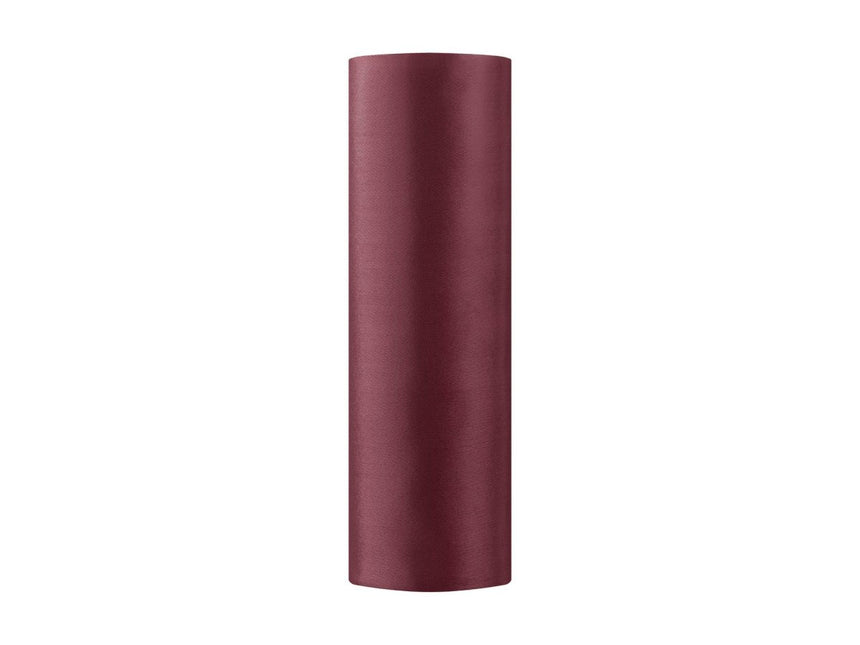 Bordeaux Rode Tafelloper 16cm 9m van Partydeco koop je bij Partywinkel