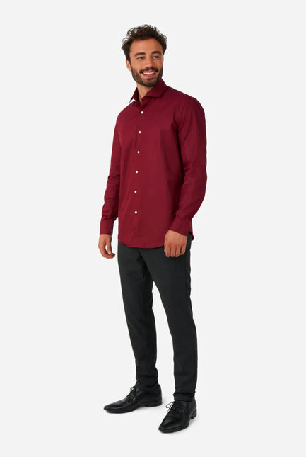 Bordeaux Rood Overhemd Heren OppoSuits van OppoSuits koop je bij Partywinkel