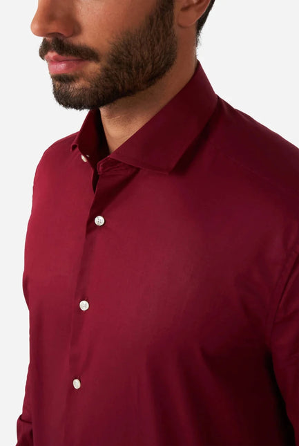 Bordeaux Rood Overhemd Heren OppoSuits van OppoSuits koop je bij Partywinkel