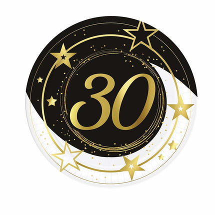 Borden 30 Jaar 23cm 6st van Fiestas Guirca koop je bij Partywinkel
