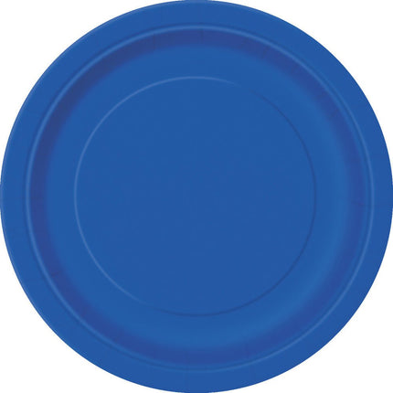 Borden Blauw 22cm 8st van Unique koop je bij Partywinkel