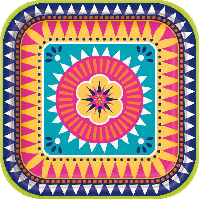 Borden Boho 23cm 8st van Unique koop je bij Partywinkel