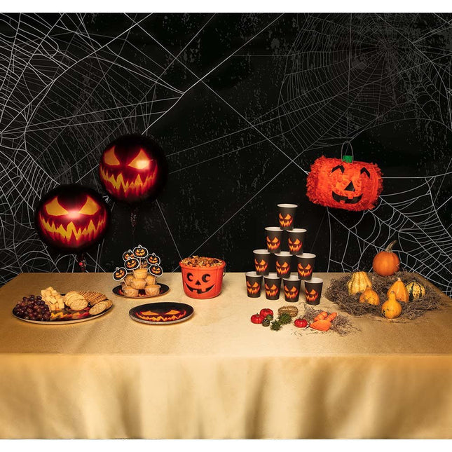 Borden Creepy Pumpkin Papier 23cm 10st van Boland koop je bij Partywinkel