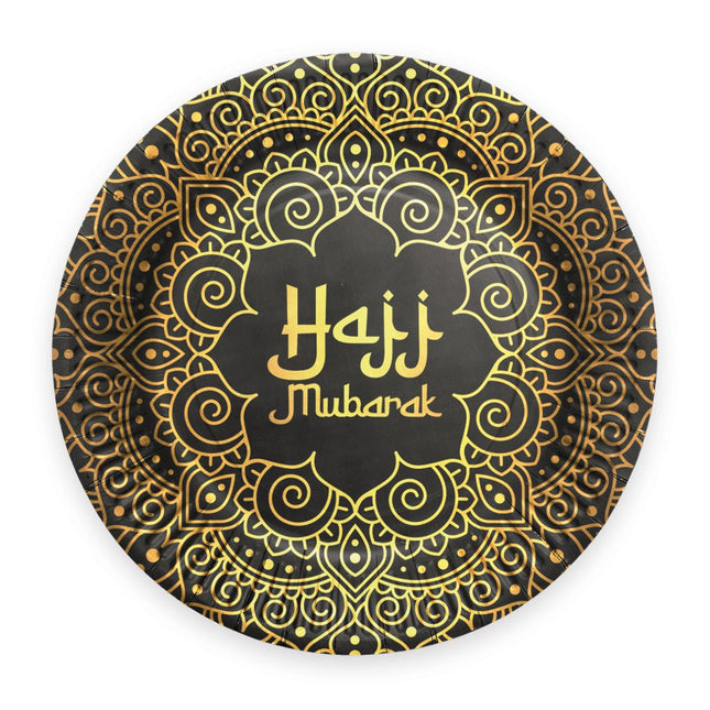 Borden Hajj Mubarak 23cm 8st van WeFiesta koop je bij Partywinkel