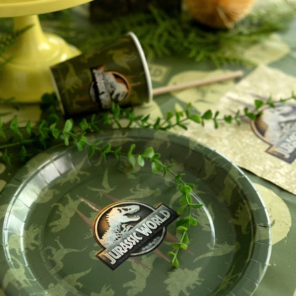 Borden Jurassic World, 23 cm, mix van Partydeco koop je bij Partywinkel