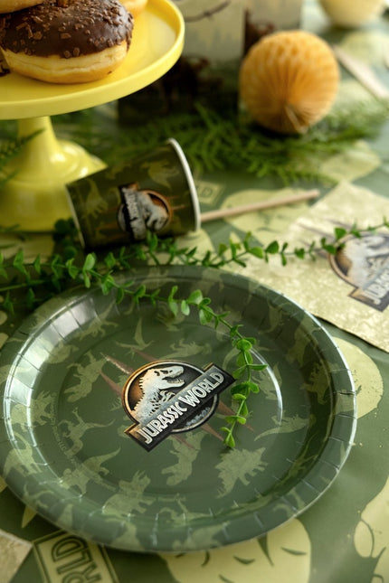 Borden Jurassic World, 23 cm, mix van Partydeco koop je bij Partywinkel