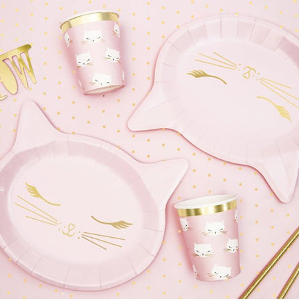 Borden Kat 22cm 6st van Partydeco koop je bij Partywinkel