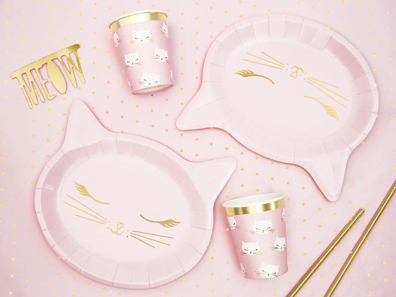 Borden Kat 22cm 6st van Partydeco koop je bij Partywinkel