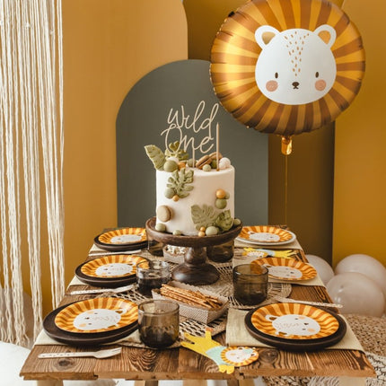 Borden Leeuw 18cm 6st van Partydeco koop je bij Partywinkel