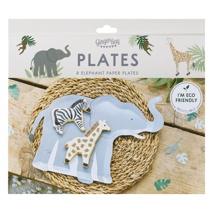 Borden Olifant 30cm 8st van Ginger Ray koop je bij Partywinkel