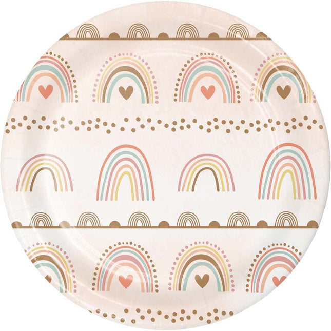 Borden Regenboog 8st van Creative Converting koop je bij Partywinkel