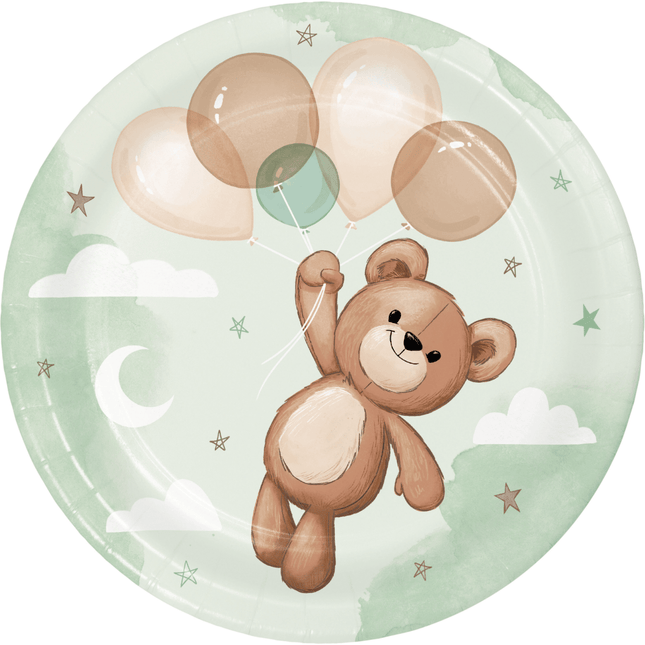 Borden Teddy Beer 18cm 8st van Creative Converting koop je bij Partywinkel