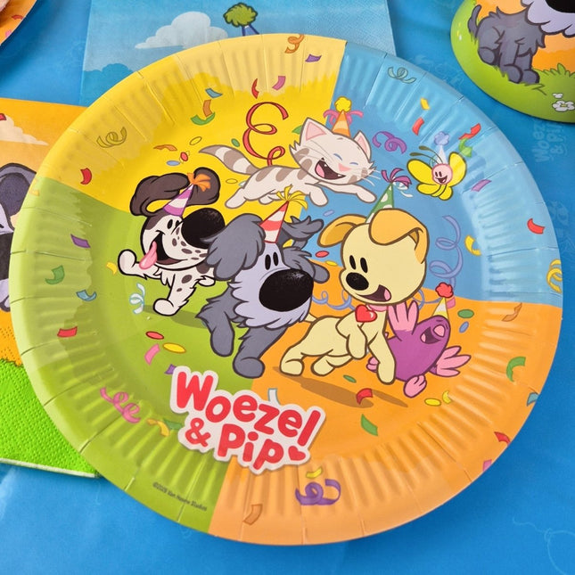 Borden Woezel & Pip 23cm 8st van Haza Witbaard koop je bij Partywinkel