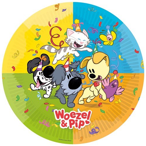 Borden Woezel & Pip 23cm 8st van Haza Witbaard koop je bij Partywinkel