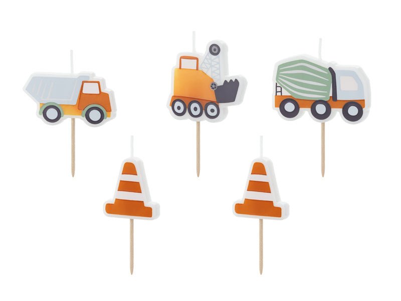 Bouw Kaarsen 4,5cm 5st van Partydeco koop je bij Partywinkel