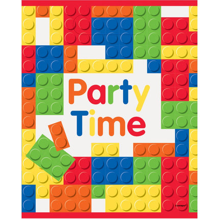 Bouwstenen Verjaardag Uitdeelzakjes 8st van Unique koop je bij Partywinkel