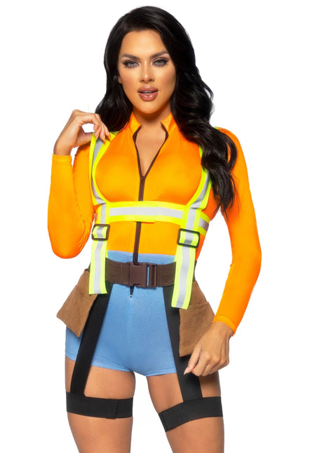 Bouwvakker Kostuum Dames Bodysuit Leg Avenue van Leg Avenue koop je bij Partywinkel