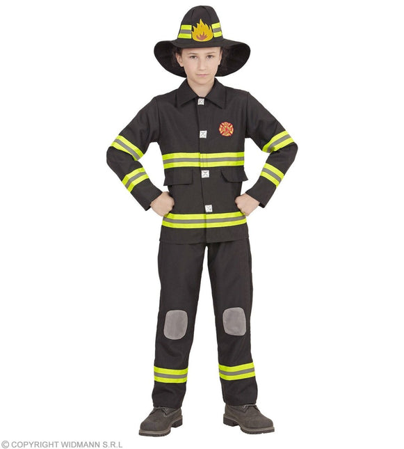 Brandweer Pak Zwart Geel Kind van Widmann koop je bij Partywinkel