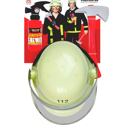 Brandweer Set Groen Helm van Widmann koop je bij Partywinkel