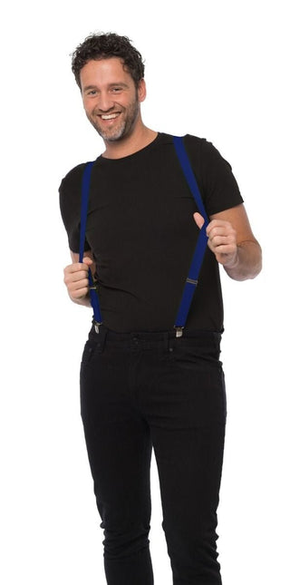 Bretels Blauw 3cm van Partychimp koop je bij Partywinkel