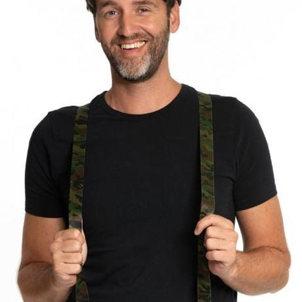Bretels Camouflage van Partychimp koop je bij Partywinkel