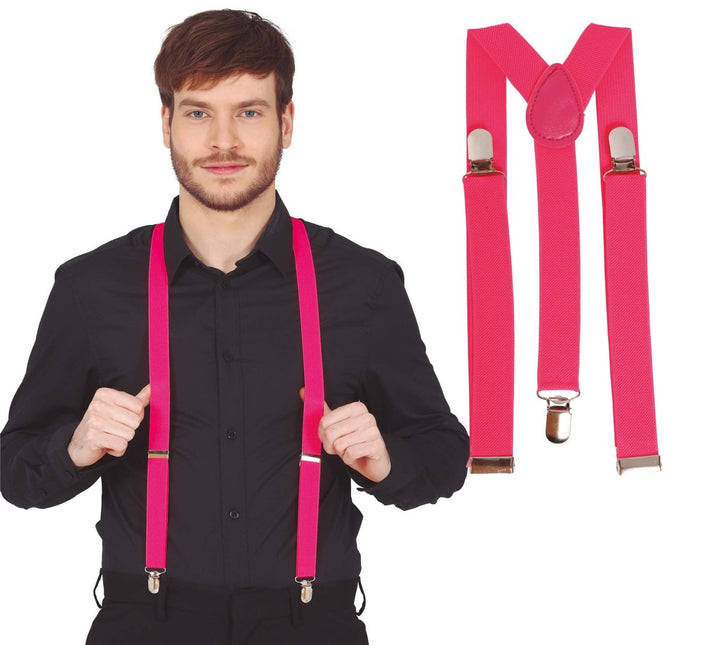 Bretels Neon Fuschia van Fiestas Guirca koop je bij Partywinkel