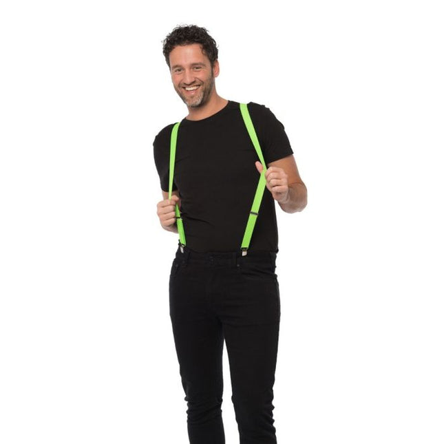Bretels Neon Groen van Partychimp koop je bij Partywinkel