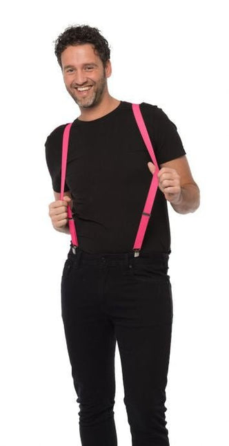 Bretels Neon Roze van Partychimp koop je bij Partywinkel