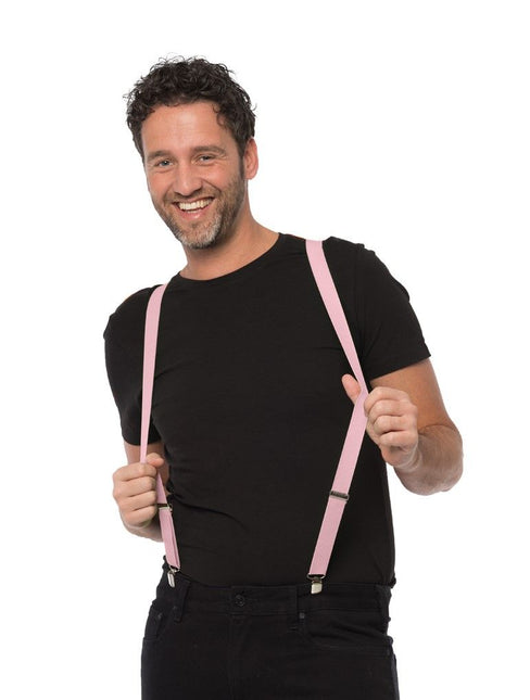 Bretels Pink - Breedte 2,5 cm van Partychimp koop je bij Partywinkel