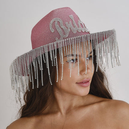 Bride Hoed Roze van Ginger Ray koop je bij Partywinkel