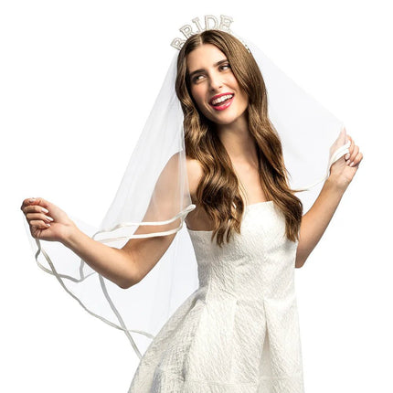 Bride Sluier Dames Wit van Boland koop je bij Partywinkel