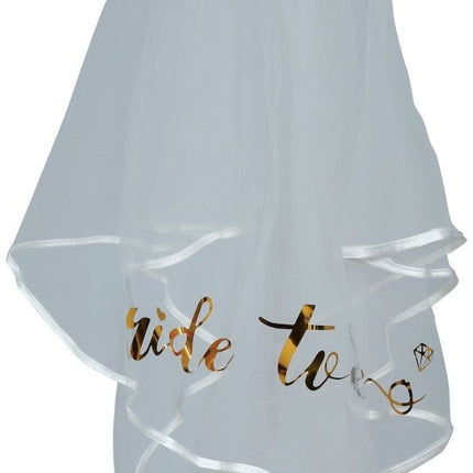 Bride To Be Sluier 70cm van Fiestas Guirca koop je bij Partywinkel