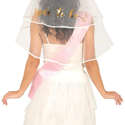 Bride To Be Sluier 70cm van Fiestas Guirca koop je bij Partywinkel