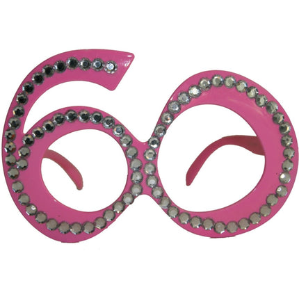 Bril 60 Jaar Roze van Folat koop je bij Partywinkel
