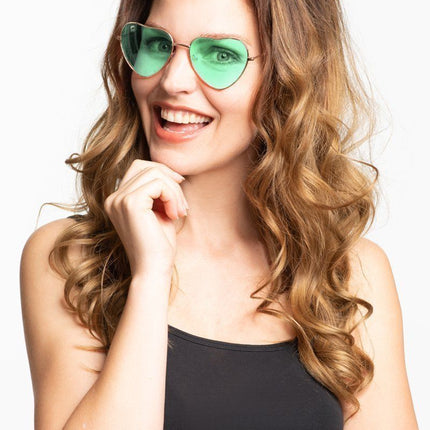Bril Love Groen van Partychimp koop je bij Partywinkel
