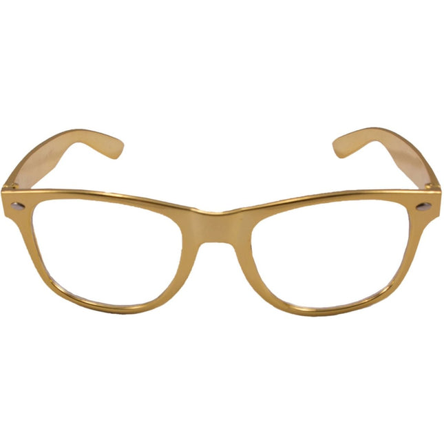 Bril Metallic Goud van Folat koop je bij Partywinkel