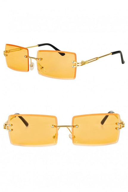 Bril Rechthoek Oranje van PartyXplosion koop je bij Partywinkel