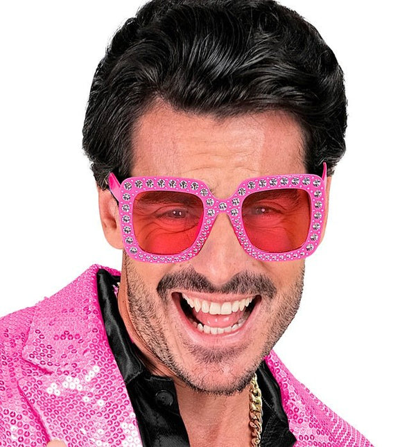 BRIL ROZE MET STRASS van Widmann koop je bij Partywinkel