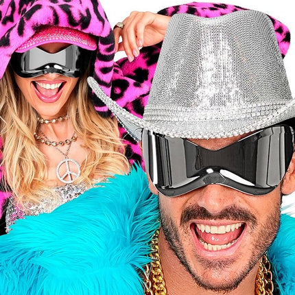 Bril Spiegelglas Oversized van Widmann koop je bij Partywinkel