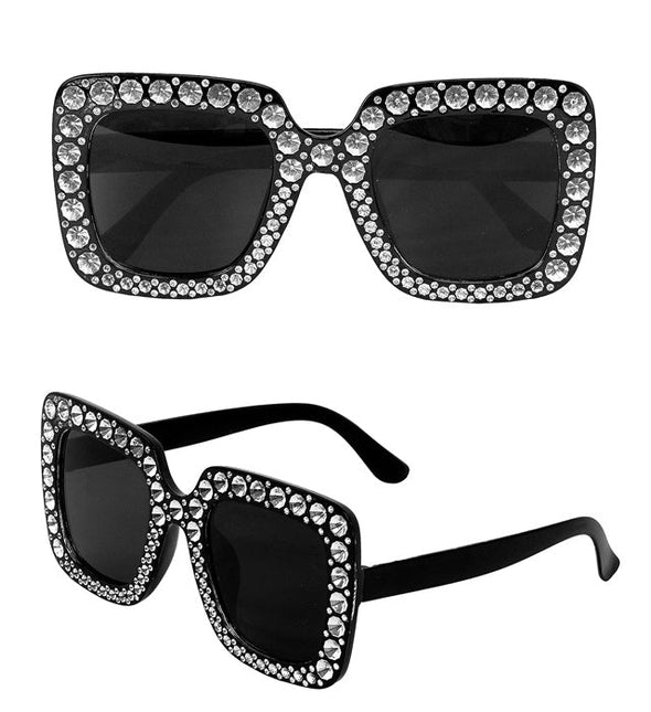 BRIL ZWART MET STRASS van Widmann koop je bij Partywinkel