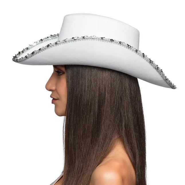 Bruiloft Cowboyhoed Bride Glitters van Boland koop je bij Partywinkel