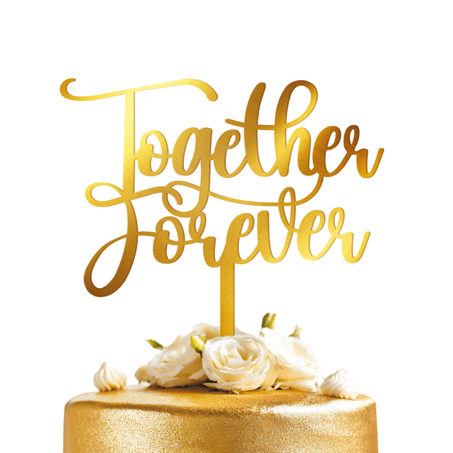 Bruiloft Cupcake Toppers Together Forever van WeFiesta koop je bij Partywinkel