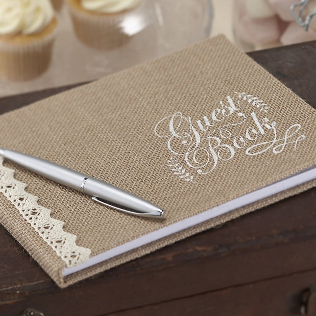Bruiloft Gastenboek Jute van Ginger Ray koop je bij Partywinkel