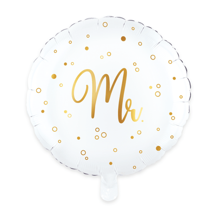 Bruiloft Helium Ballon ,,Mr" Leeg 45cm van WeFiesta koop je bij Partywinkel