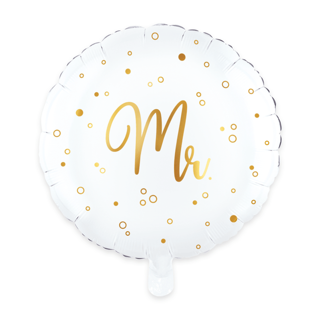 Bruiloft Helium Ballon ,,Mr" Leeg 45cm van WeFiesta koop je bij Partywinkel